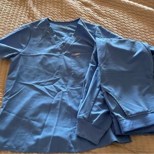 Figs Classic Light Blue Scrub set- large